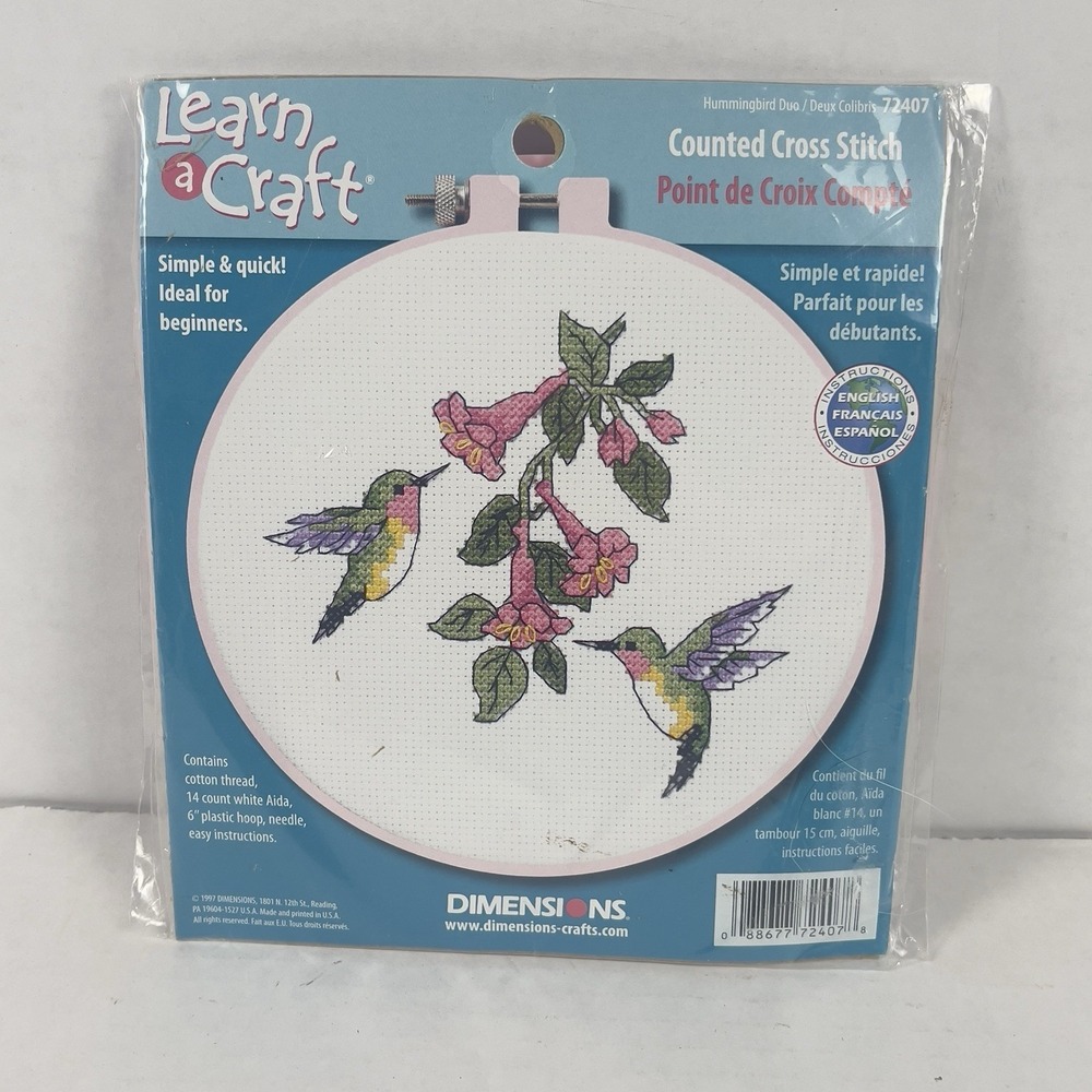 Dimensions Counted Cross Stitch Kit 72407 Hummingbird Duo‎ - New in package